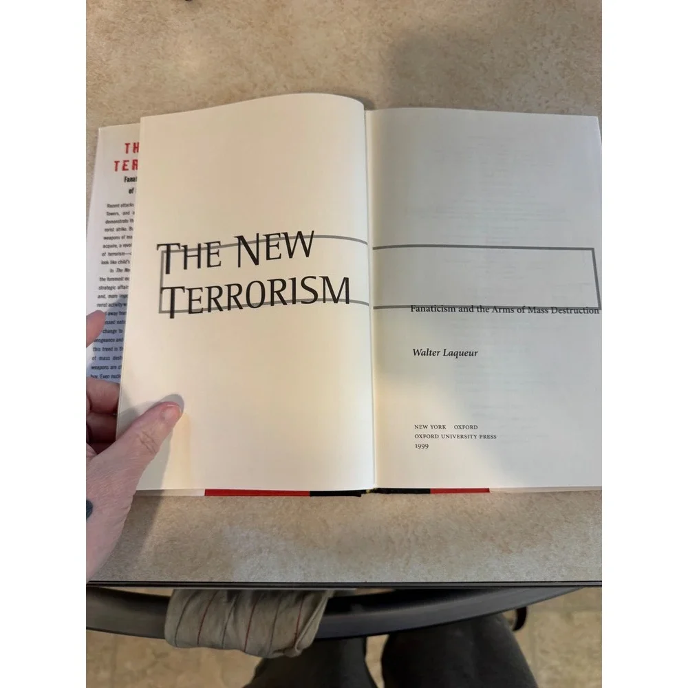 The New Terrorism Walter Laqueur Hardcover 1999 Oxford University Press WMD